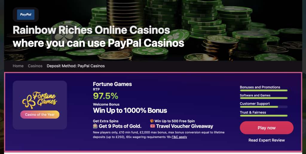 PayPal Casino